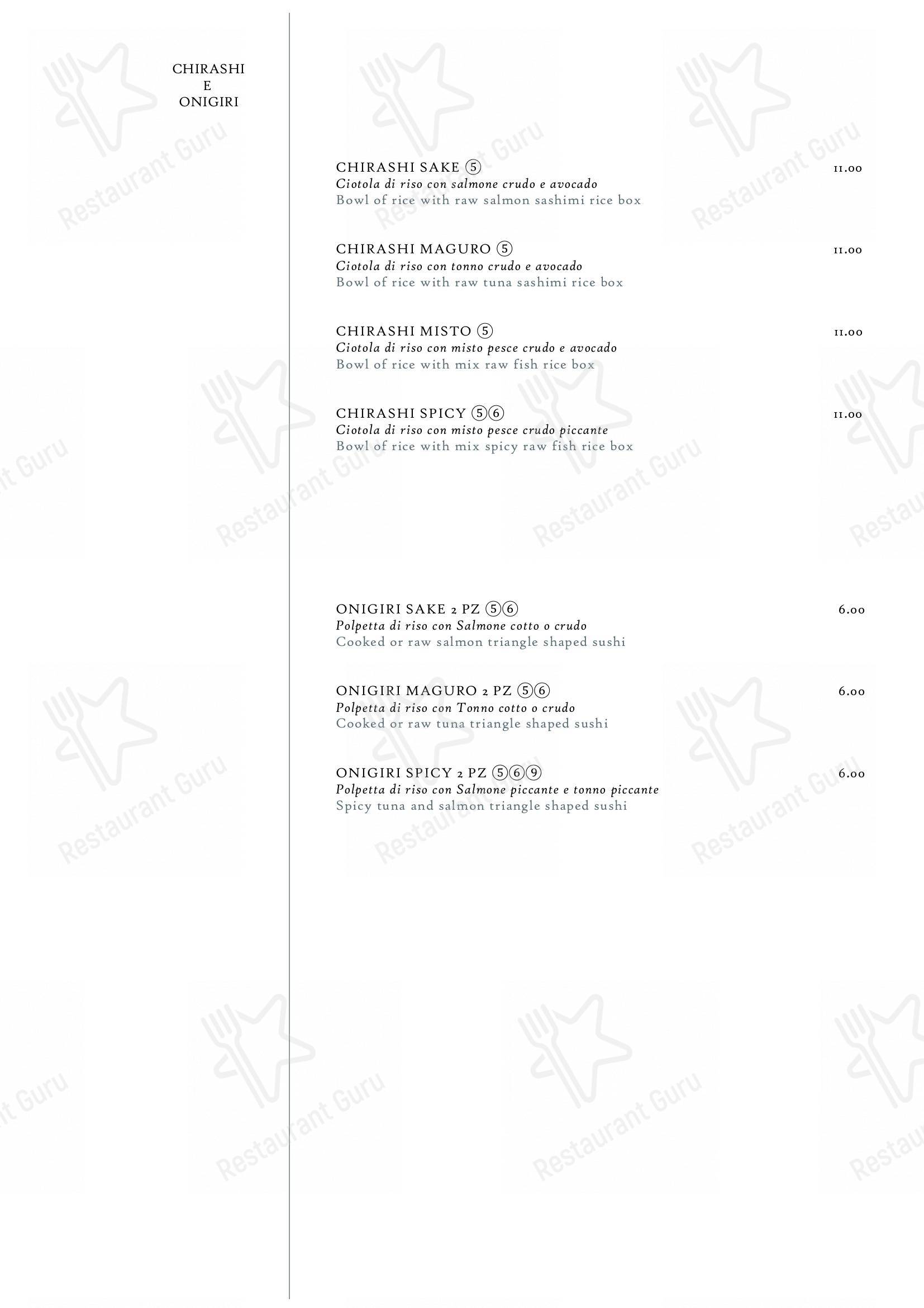 Menu di Hoseki - Menu