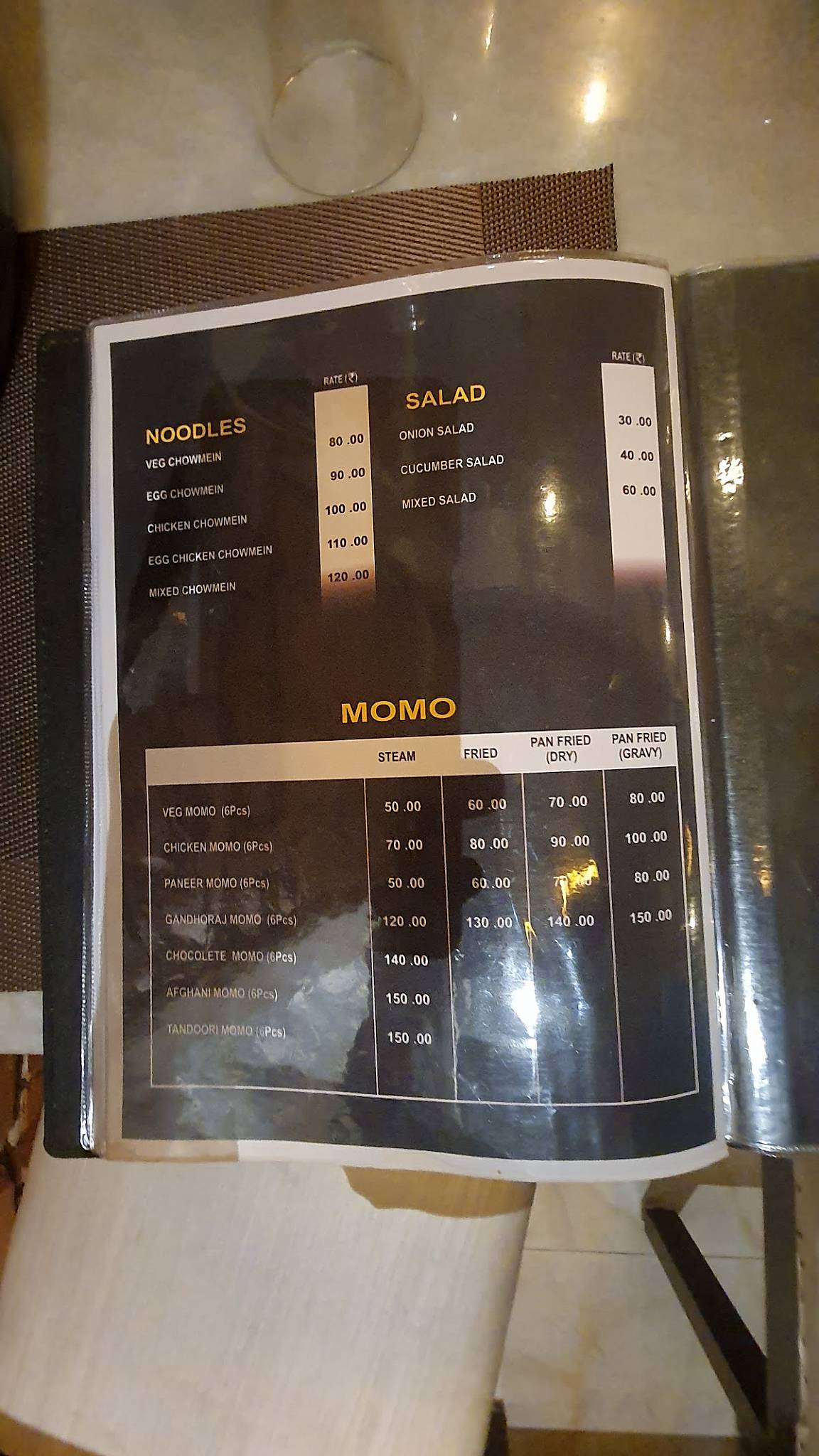 Food trip menu