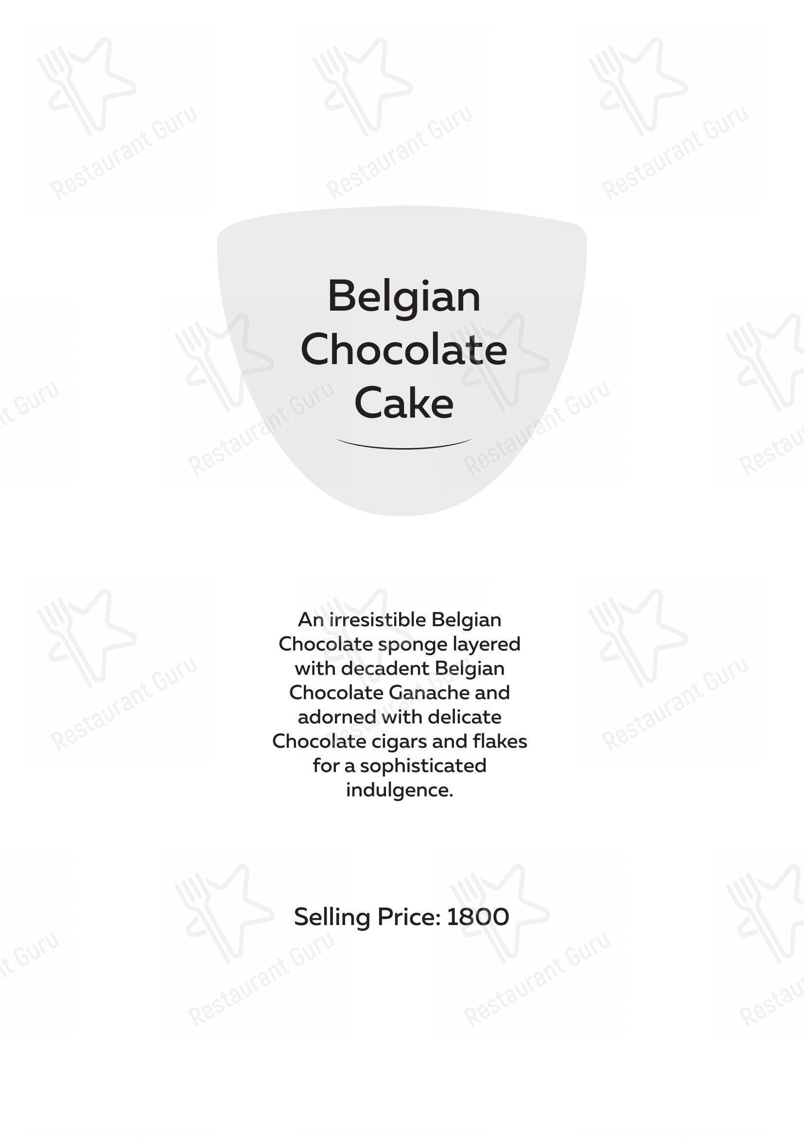 Menu for the Hug A Mug cafe