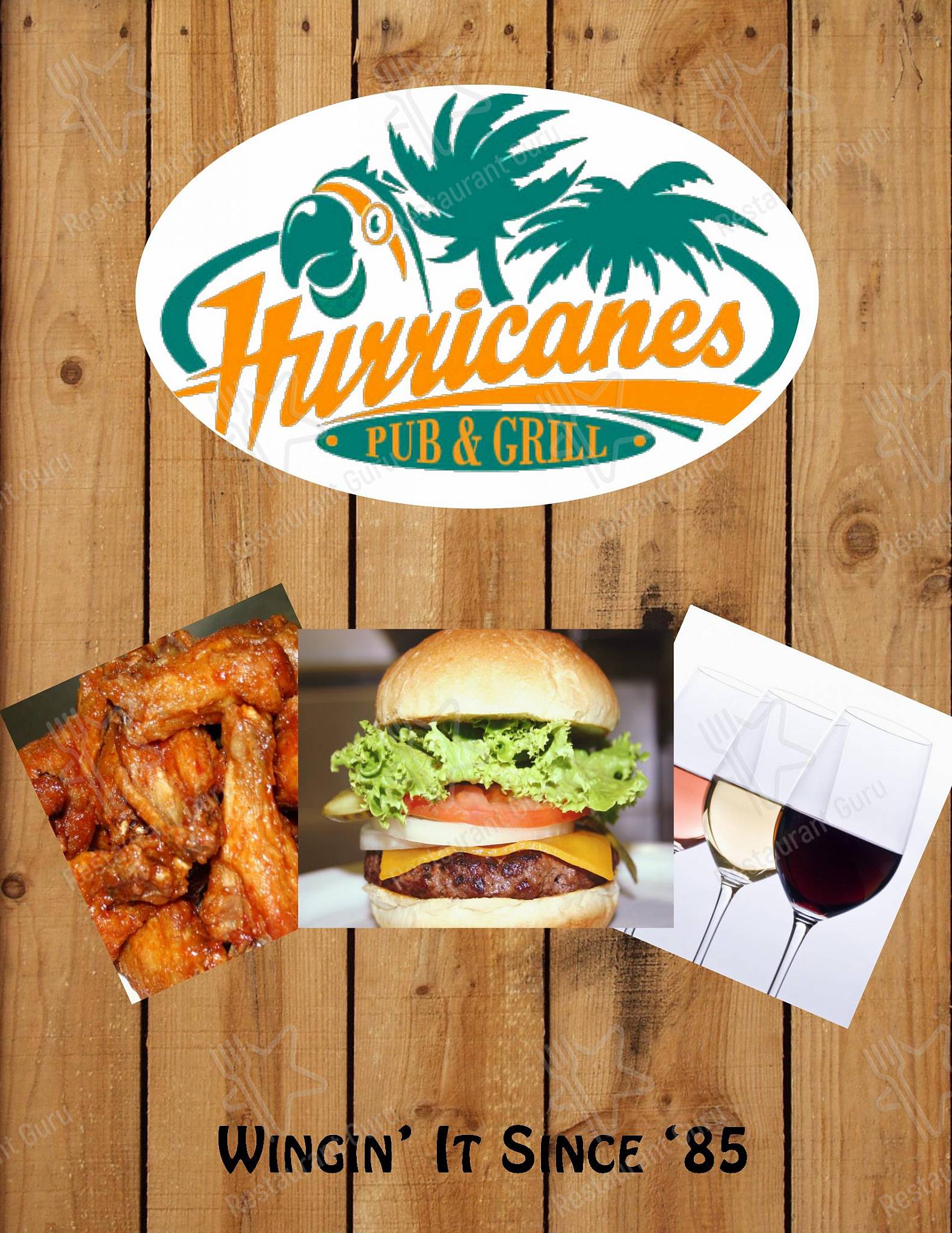 Коктейльная карта pour Hurricanes pub et bar