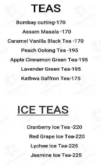 Autumn Leaf Cafe menu