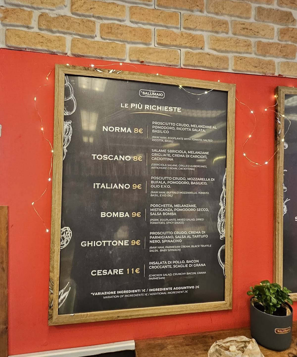 Menu di IL SALUMAIO 