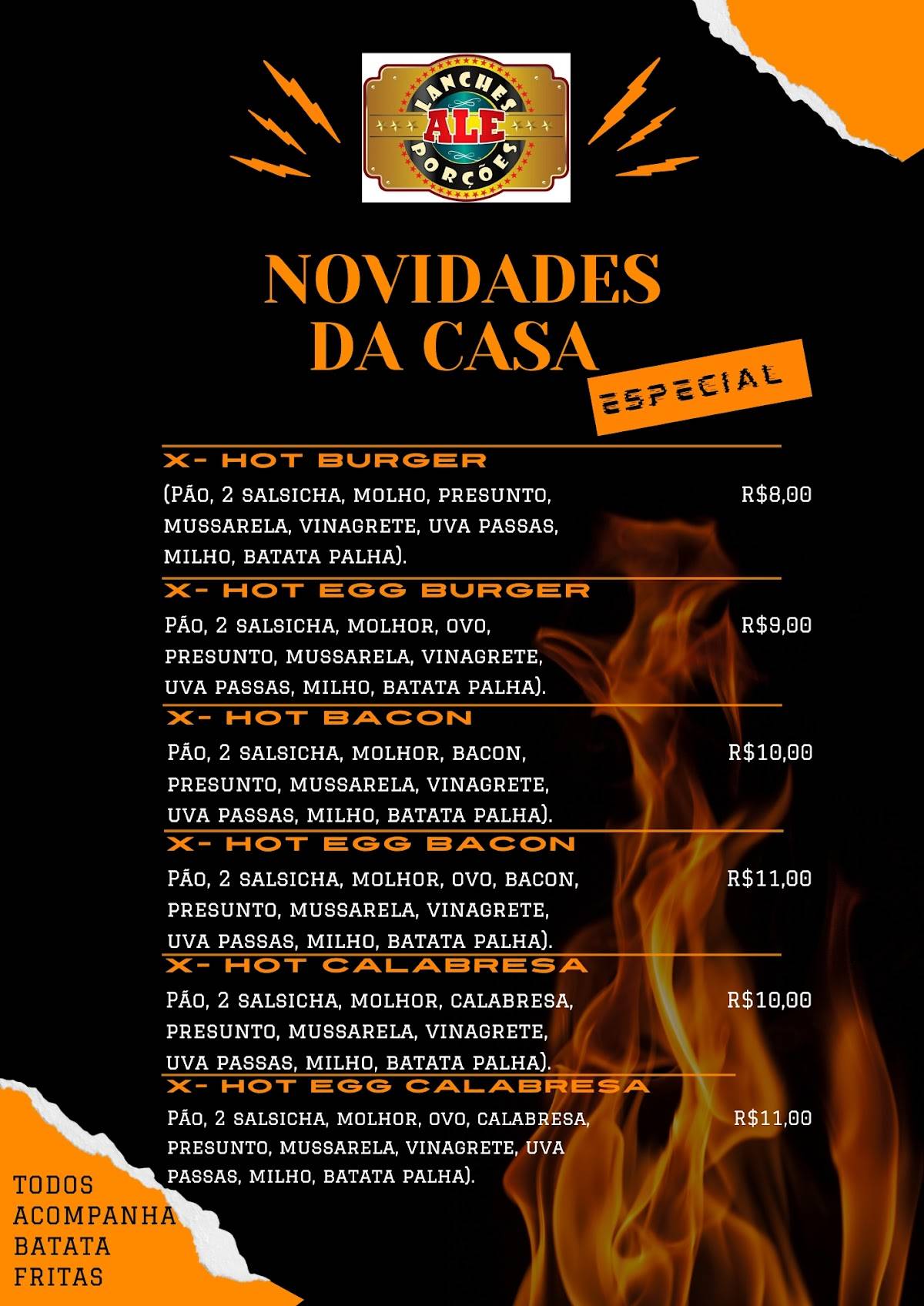 . cardápio
