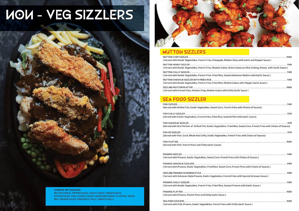 Ikobo Sizzlers menu
