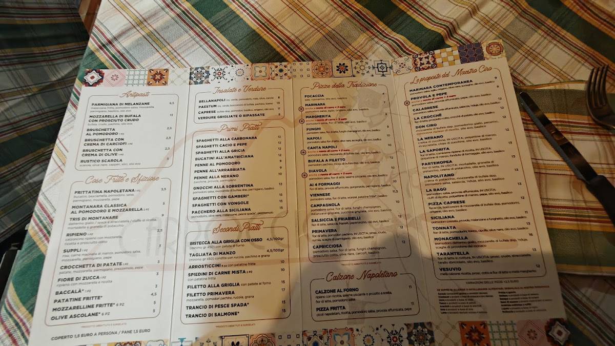 Menu di Il Carroccio 