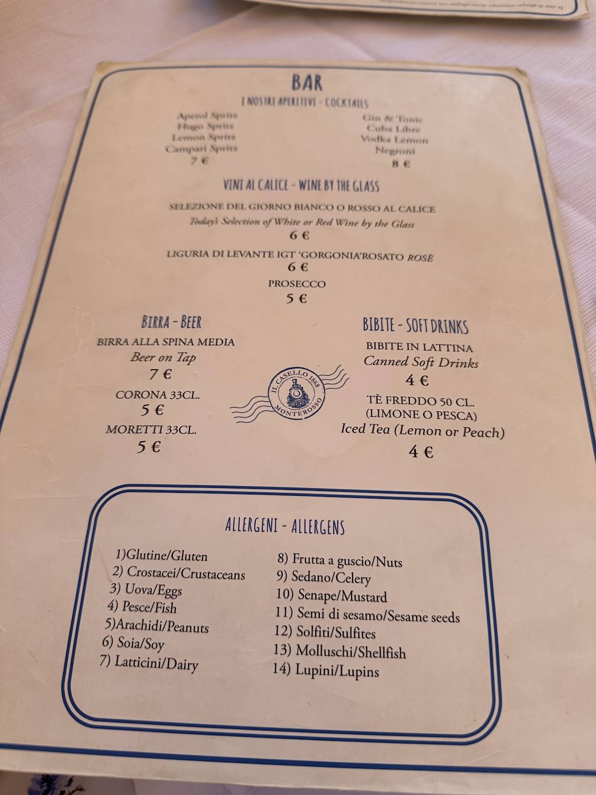 Menu di Il Casello 