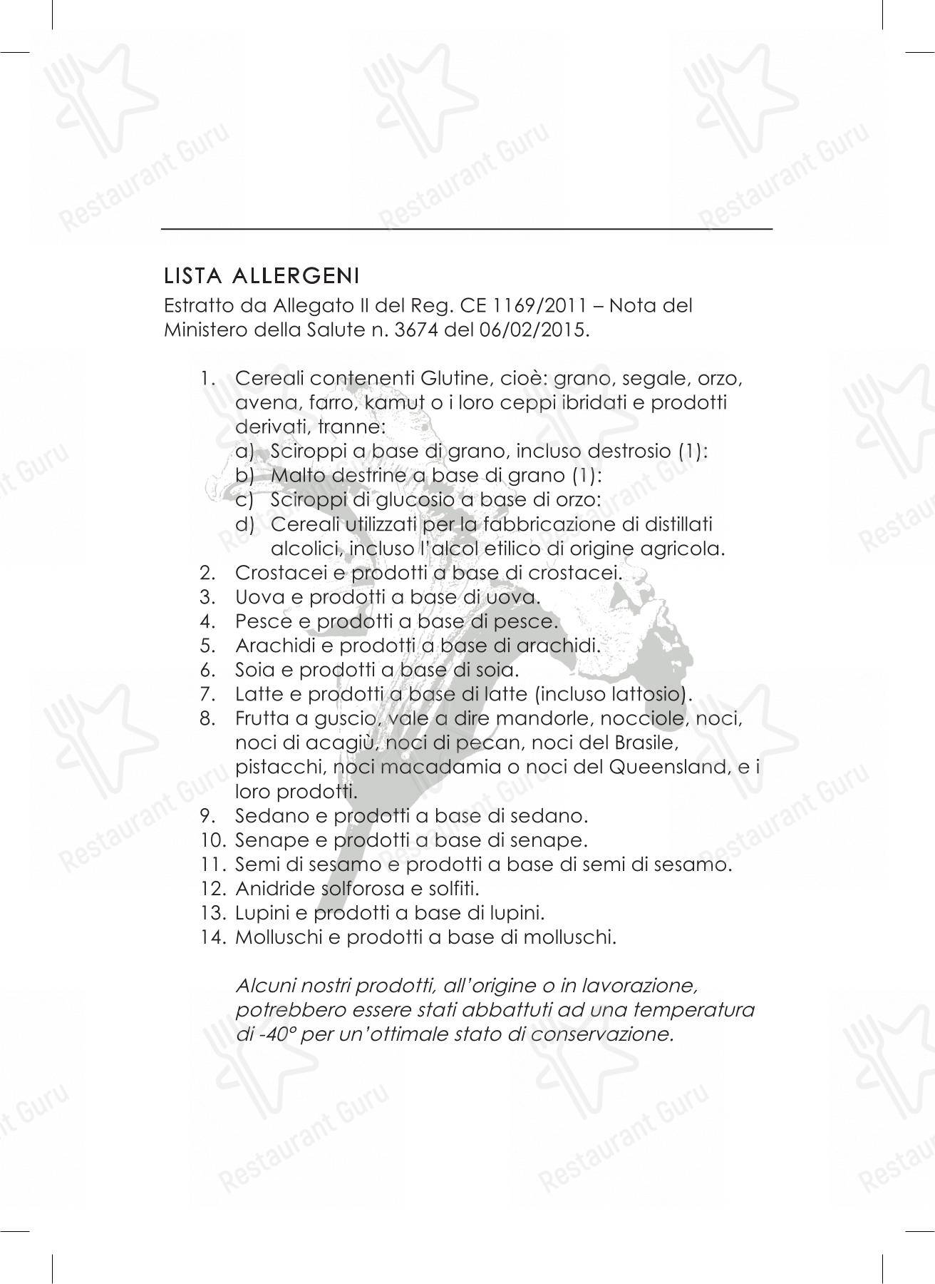 Menu di Il Fiore di Zucca - Основное меню