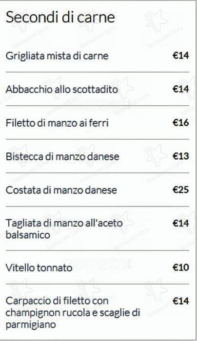 Menu de Il Focolare