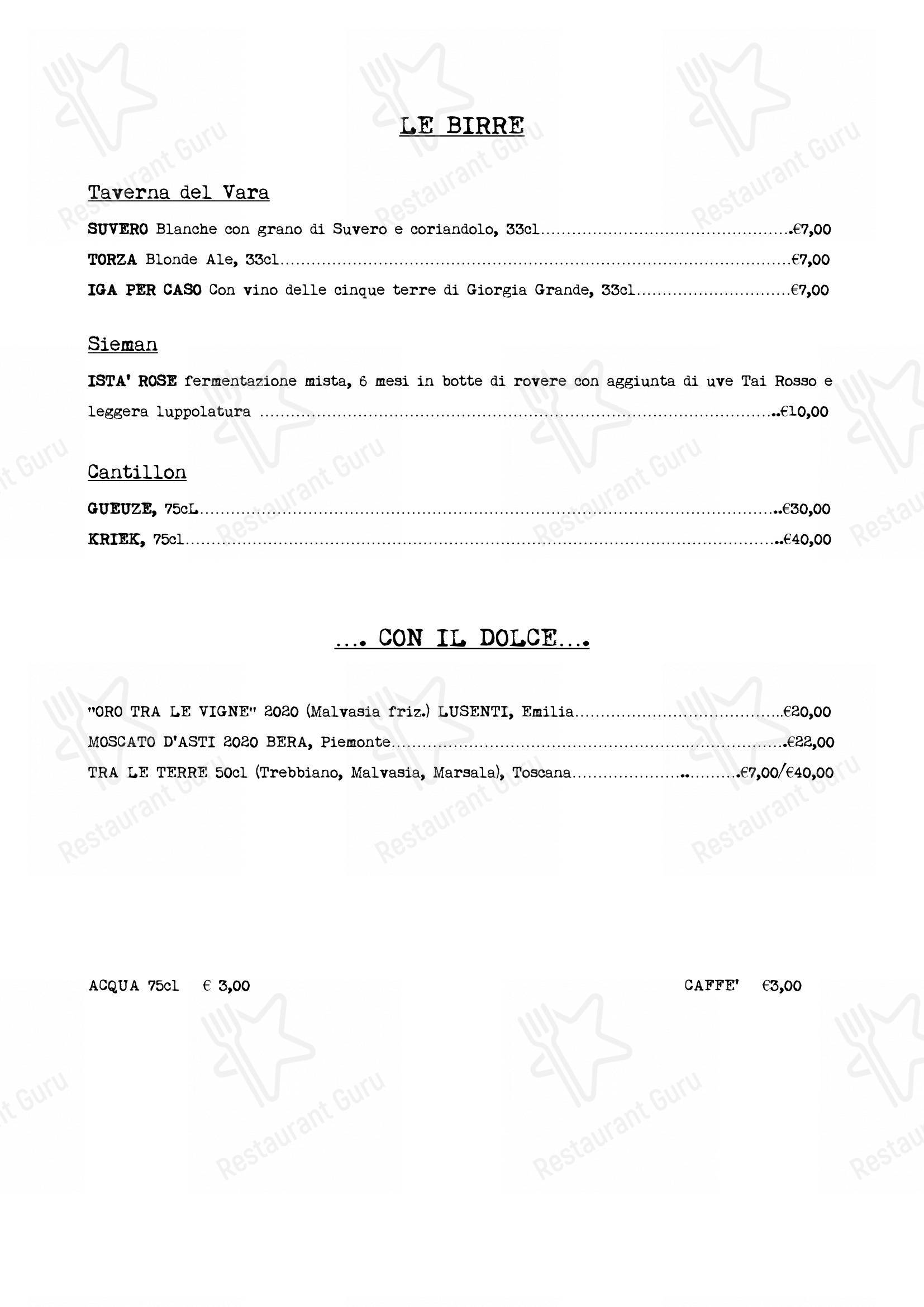 Menu per Il Michelaccio ristorante