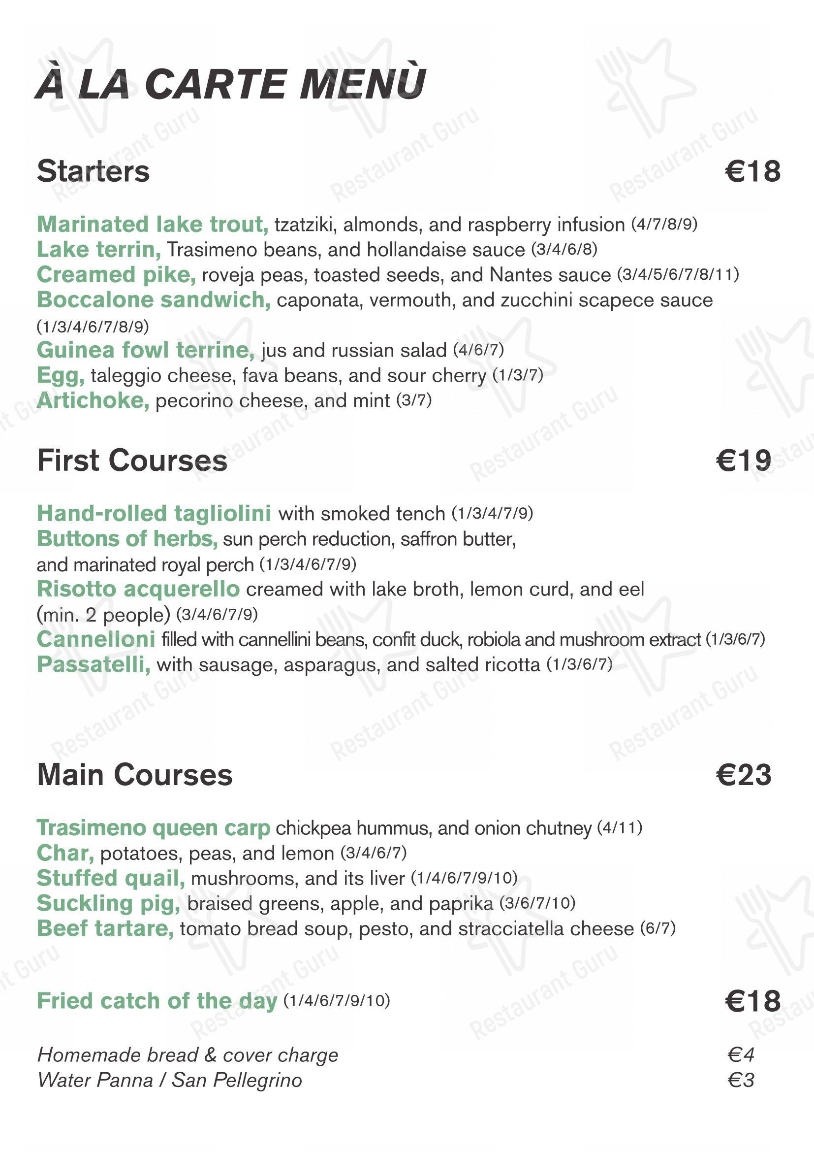 Menu di Il Molo Ristorante Enoteca - Menu bar