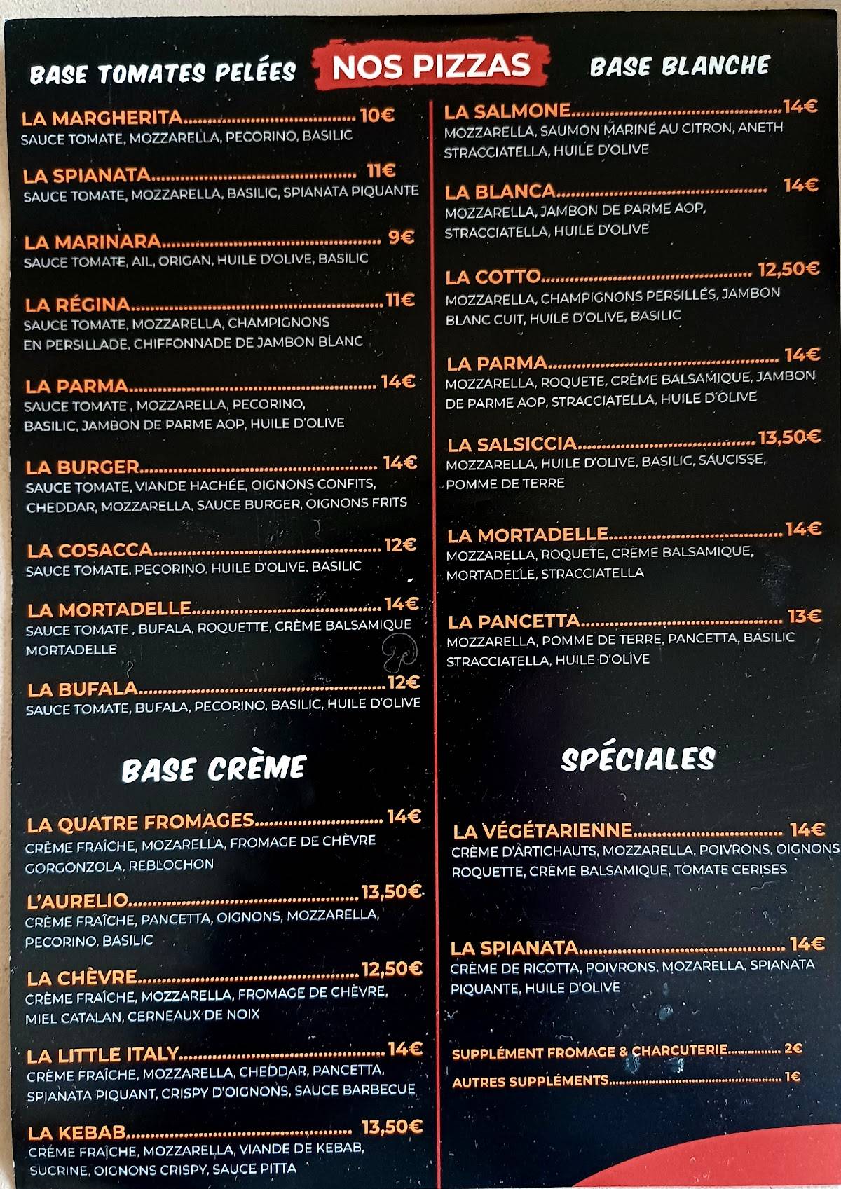 Menu de Il Pasto