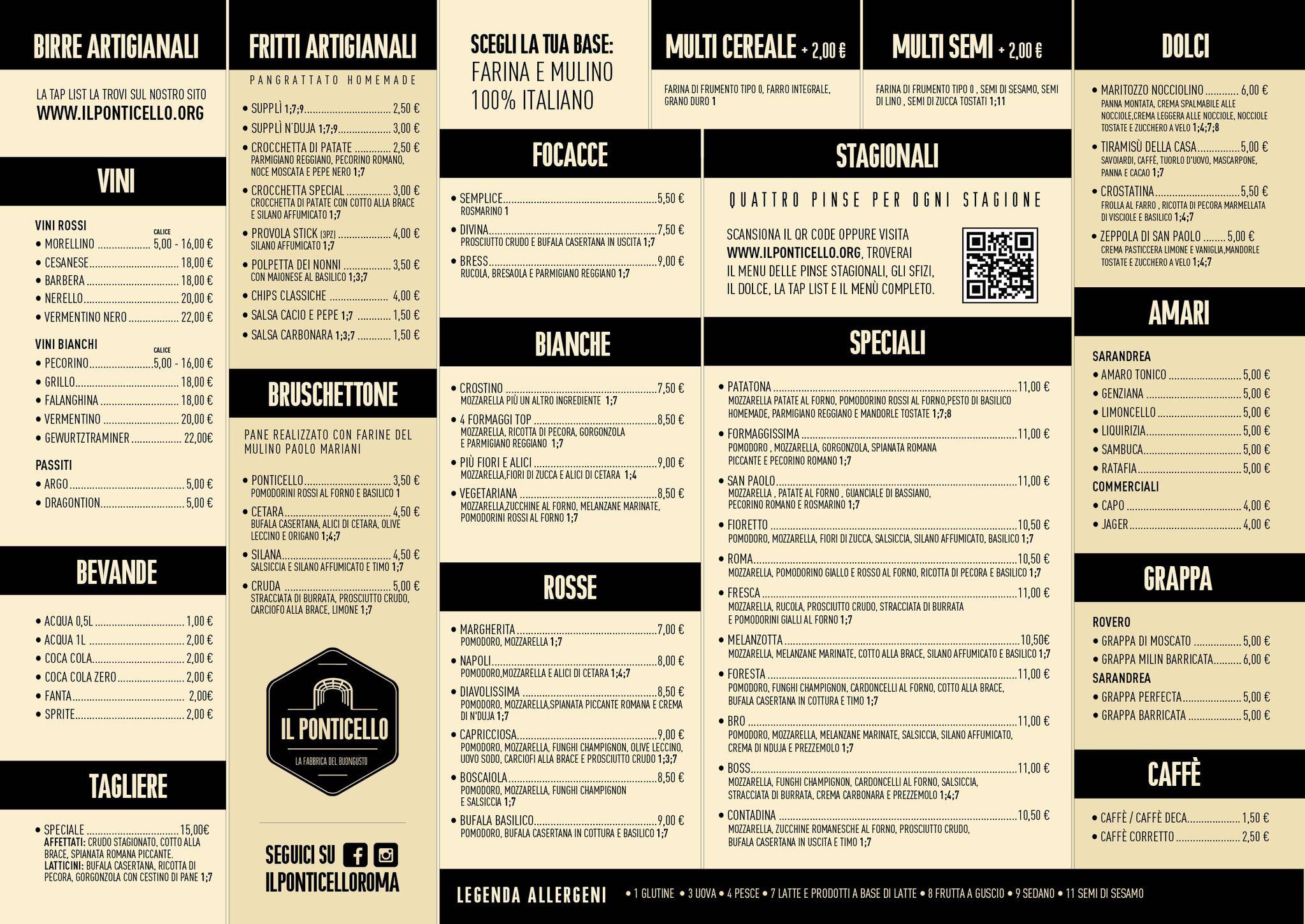 Menu di Il Ponticello 