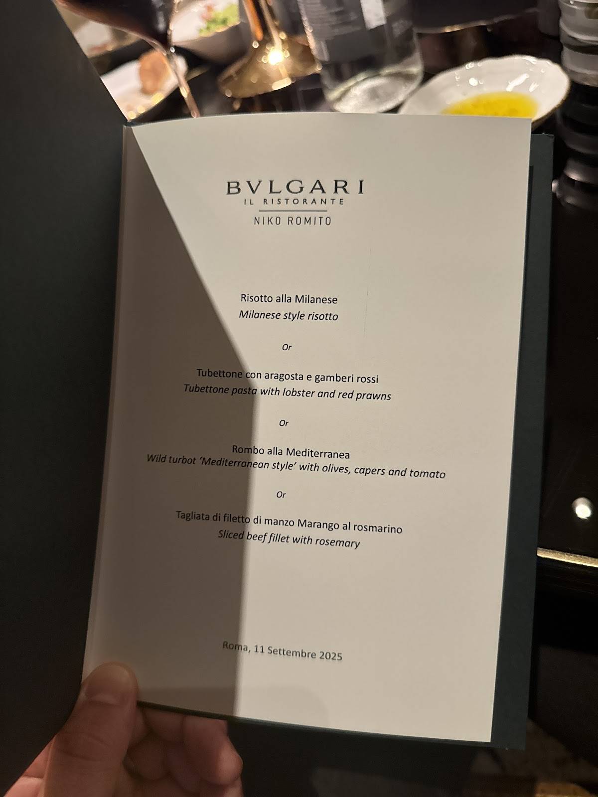 Menu di Il Ristorante - Niko Romito Roma 