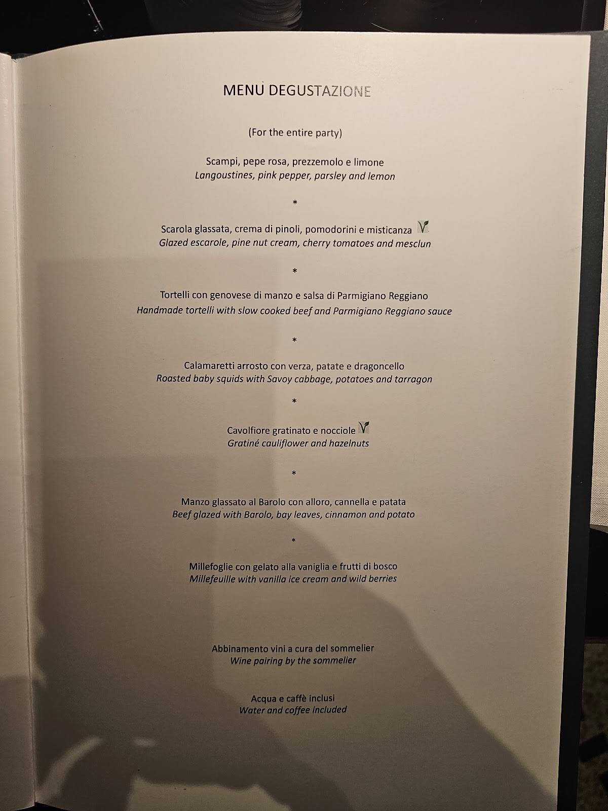 Menu di Il Ristorante - Niko Romito Roma 