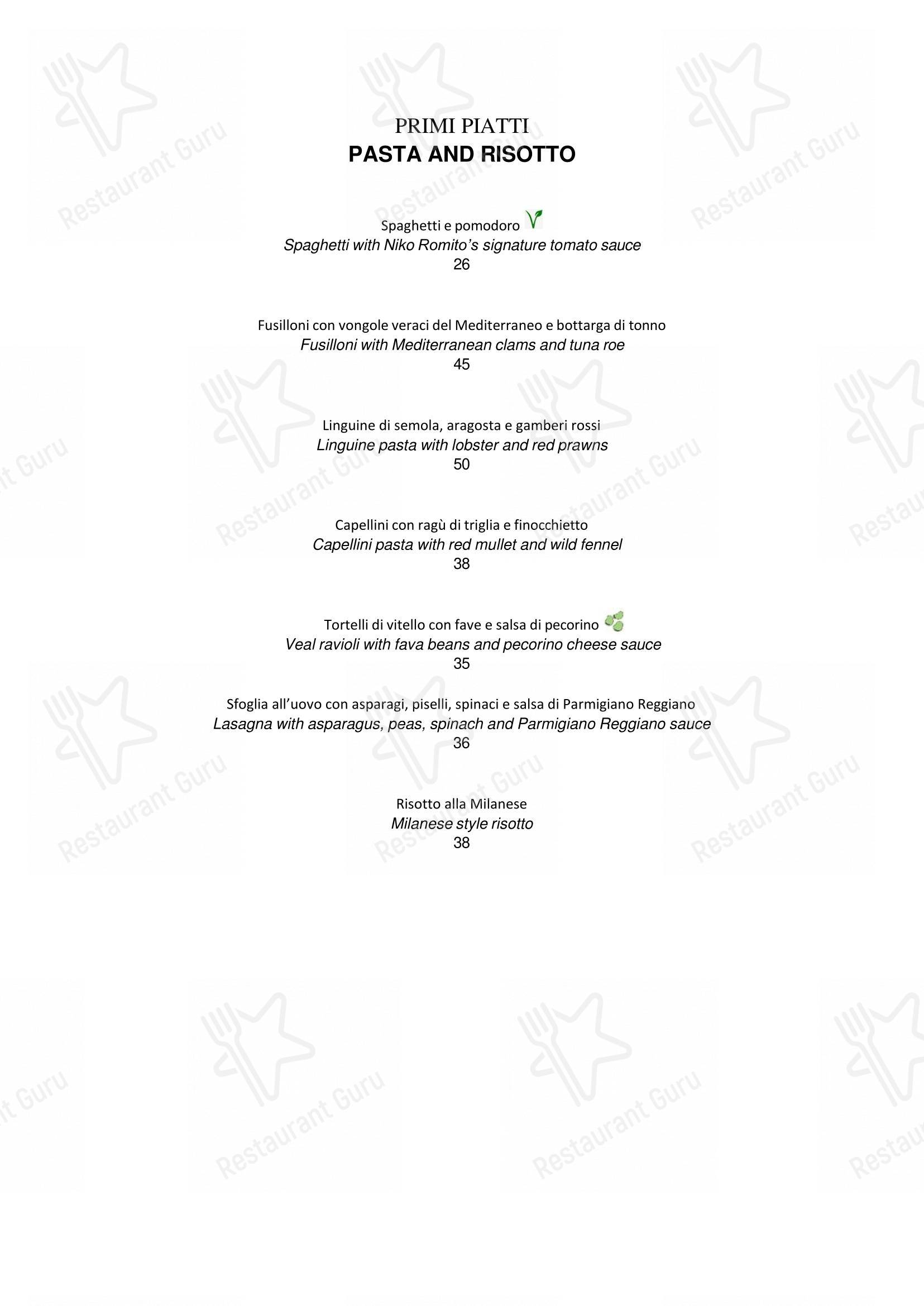 Коктейльная карта per Il Ristorante - Niko Romito Roma ristorante