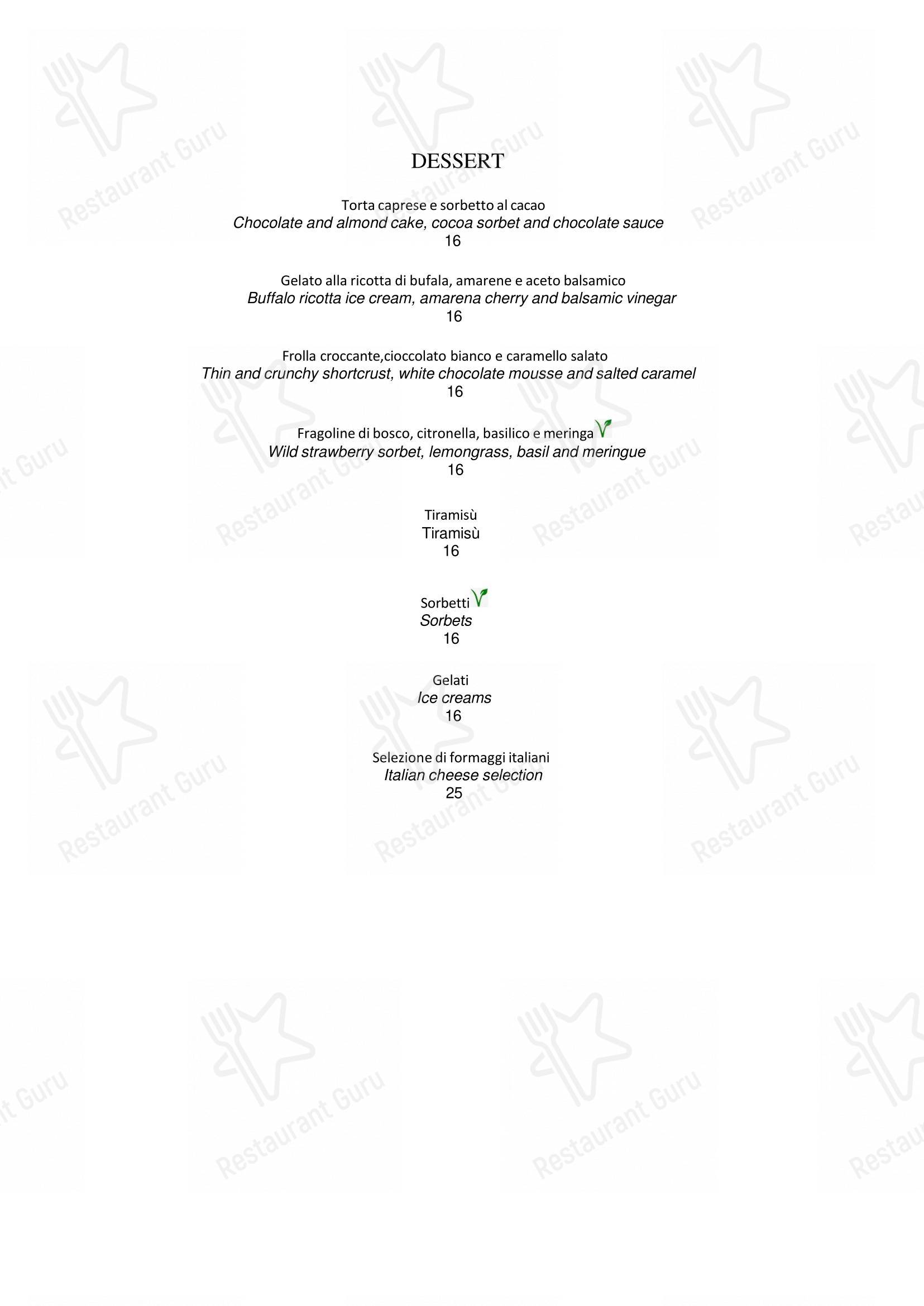 Menu di Il Ristorante - Niko Romito Roma - Коктейльная карта