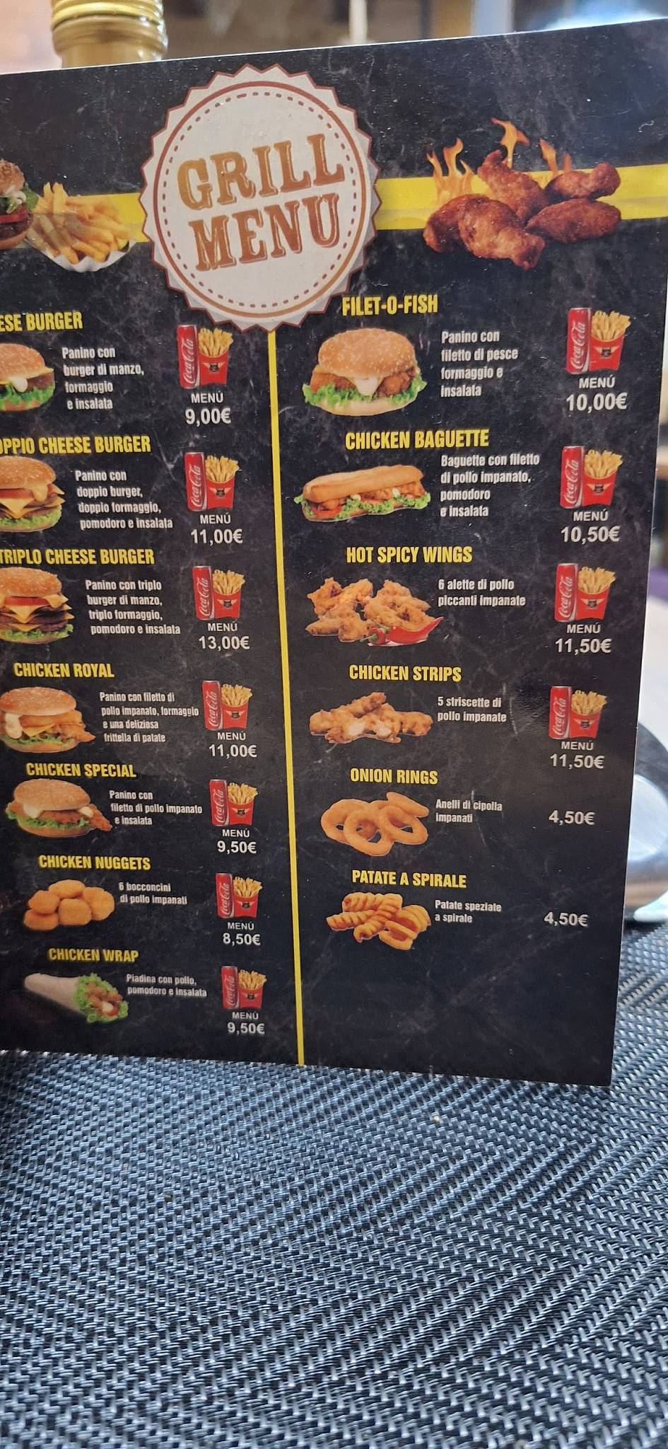 Menu di Imbiss Route 66...pizza...kebab...grill.. 