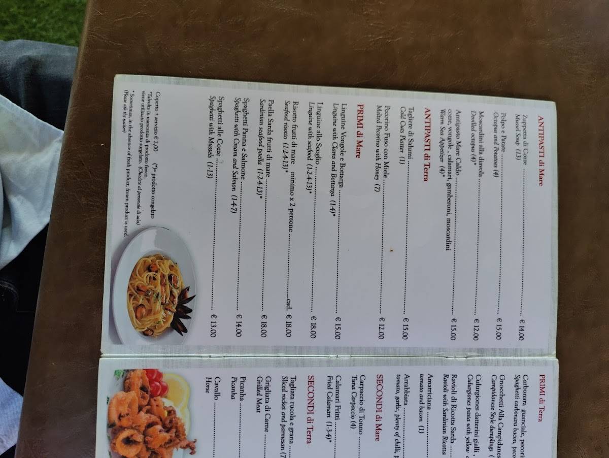 Menu di In Grano Pizzeria 