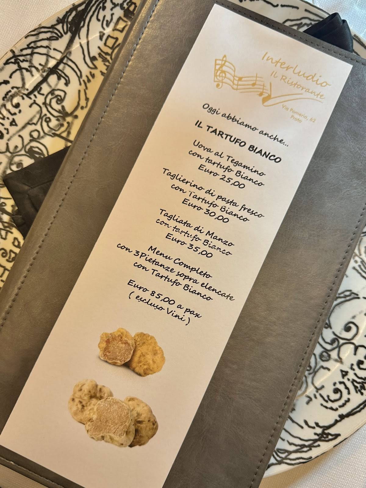 Menu di Interludio Ristorante 