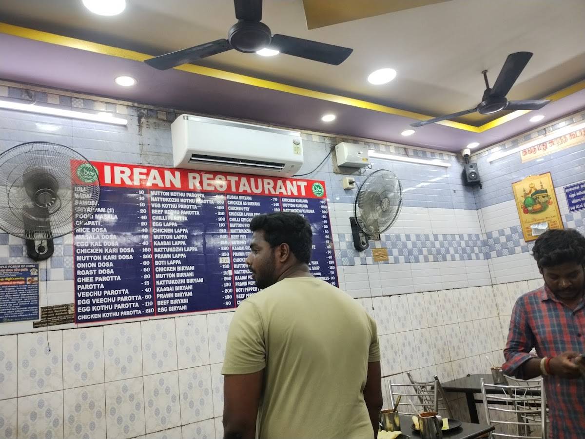 Irfan restaurant menu