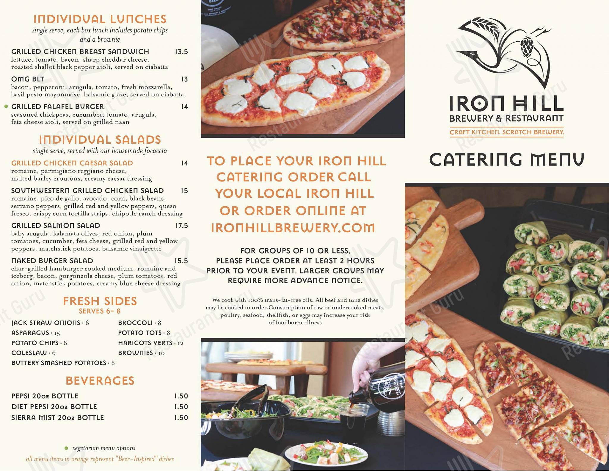 Menu at Iron Hill Brewery & Restaurant, Rehoboth Beach