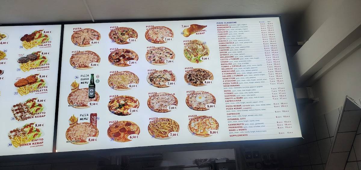 Menu di Istanbul - PIZZA-KEBAB - Grill -TACOS 