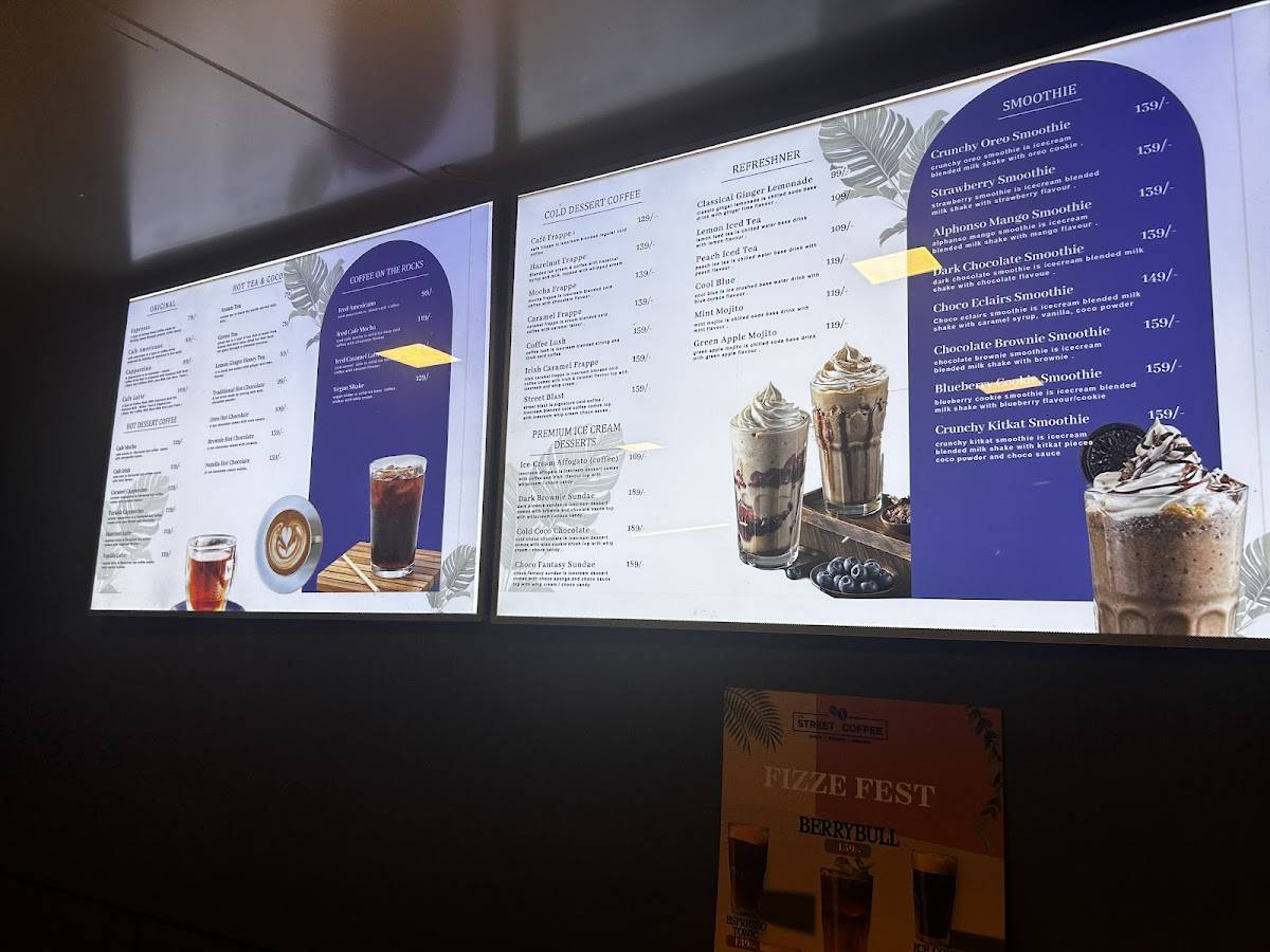 It’s Street Coffee menu