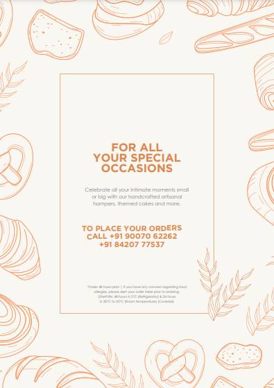 JW Marriott Hotel Kolkata menu