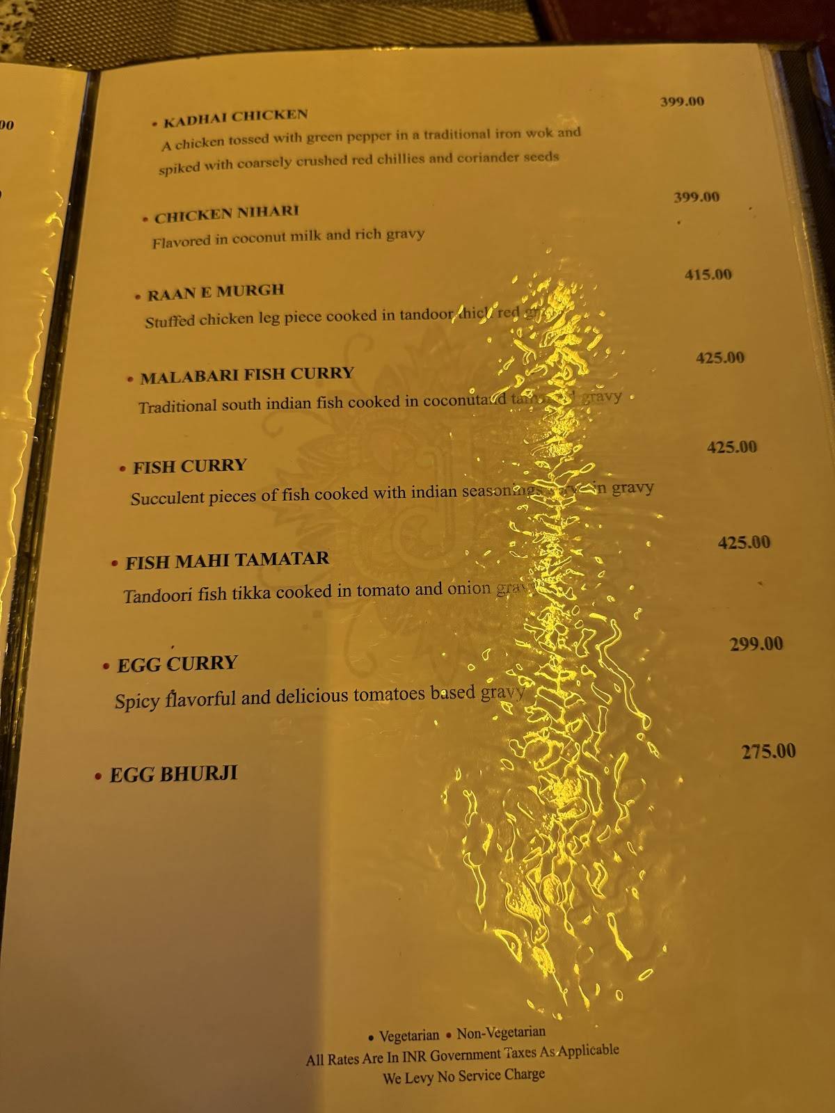 Jaajam Restaurant menu