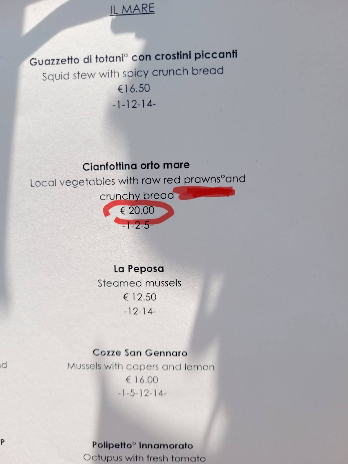 Menu di Jack all'Epomeo - Osteria - Pizzeria in Forio 
