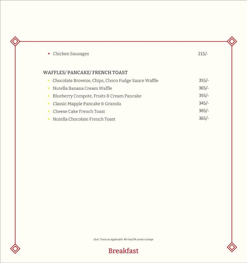 Café Bae menu
