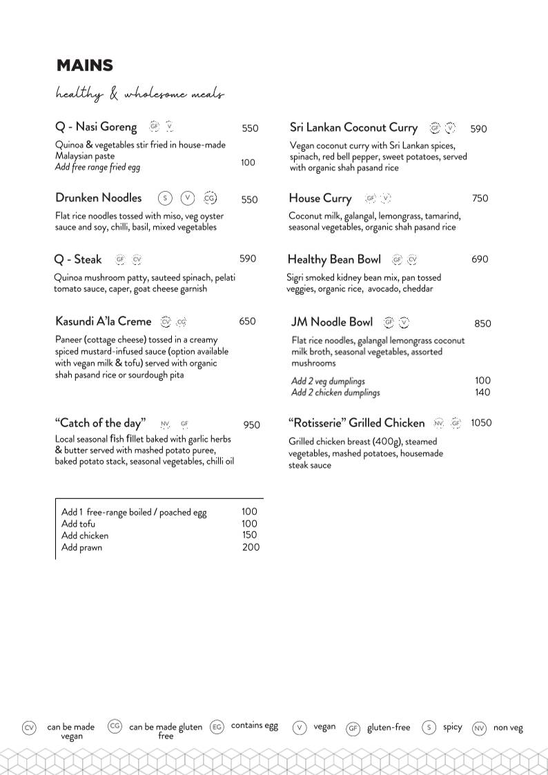 Jaipur Modern - Store & Kitchen menu