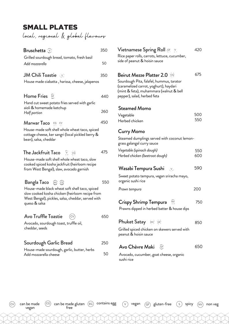 Jaipur Modern - Store & Kitchen menu