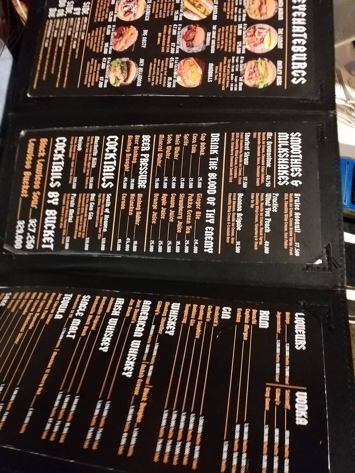 Menu at Lawless Burgerbar Menteng, Central Jakarta, Jl. H. Agus Salim No.60