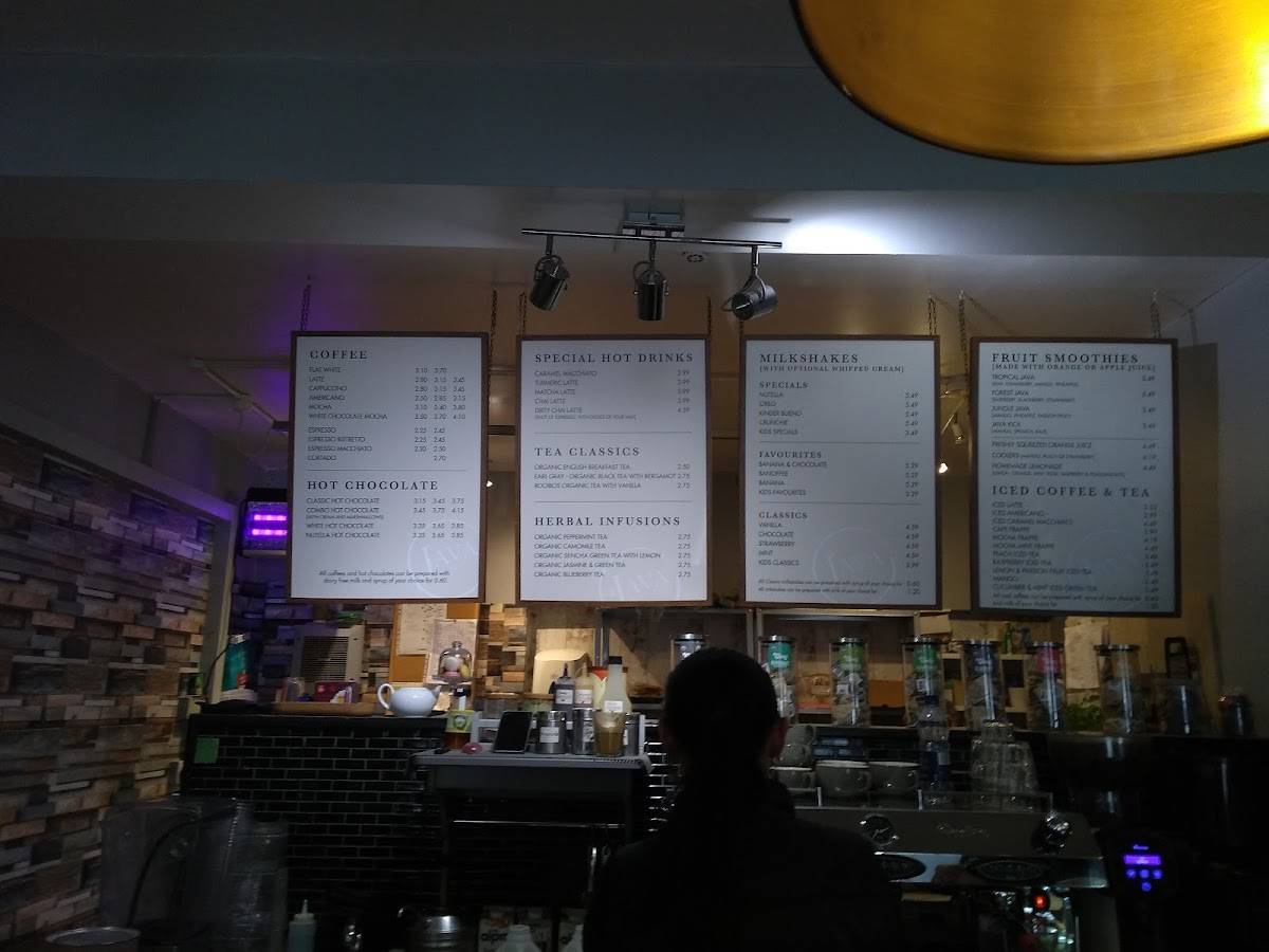 Java Abingdon Menu at Java cafe, Abingdon