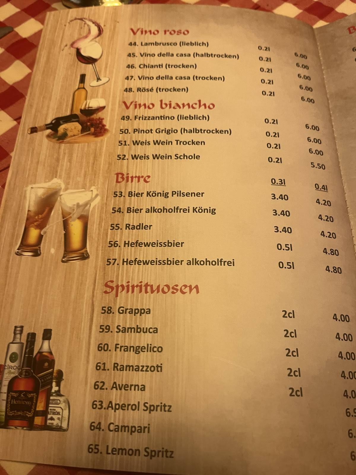Menu de Jeton's Ristorantino
