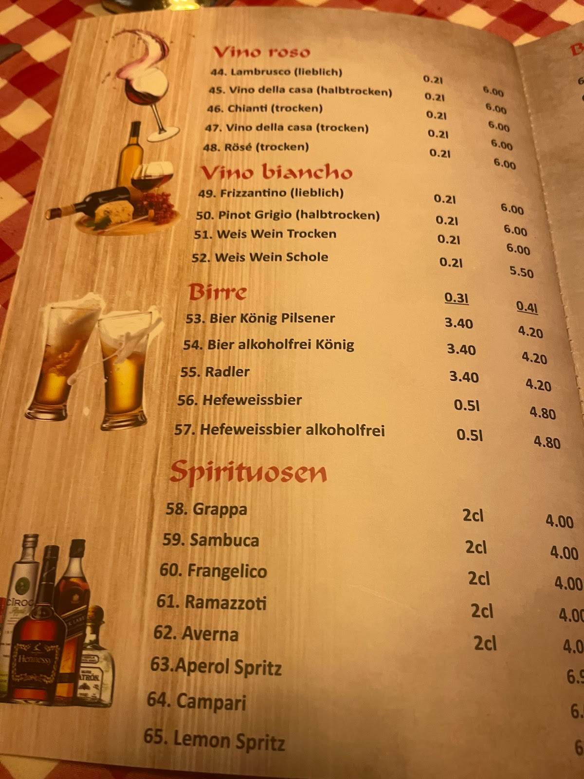 Menu de Jeton's Ristorantino