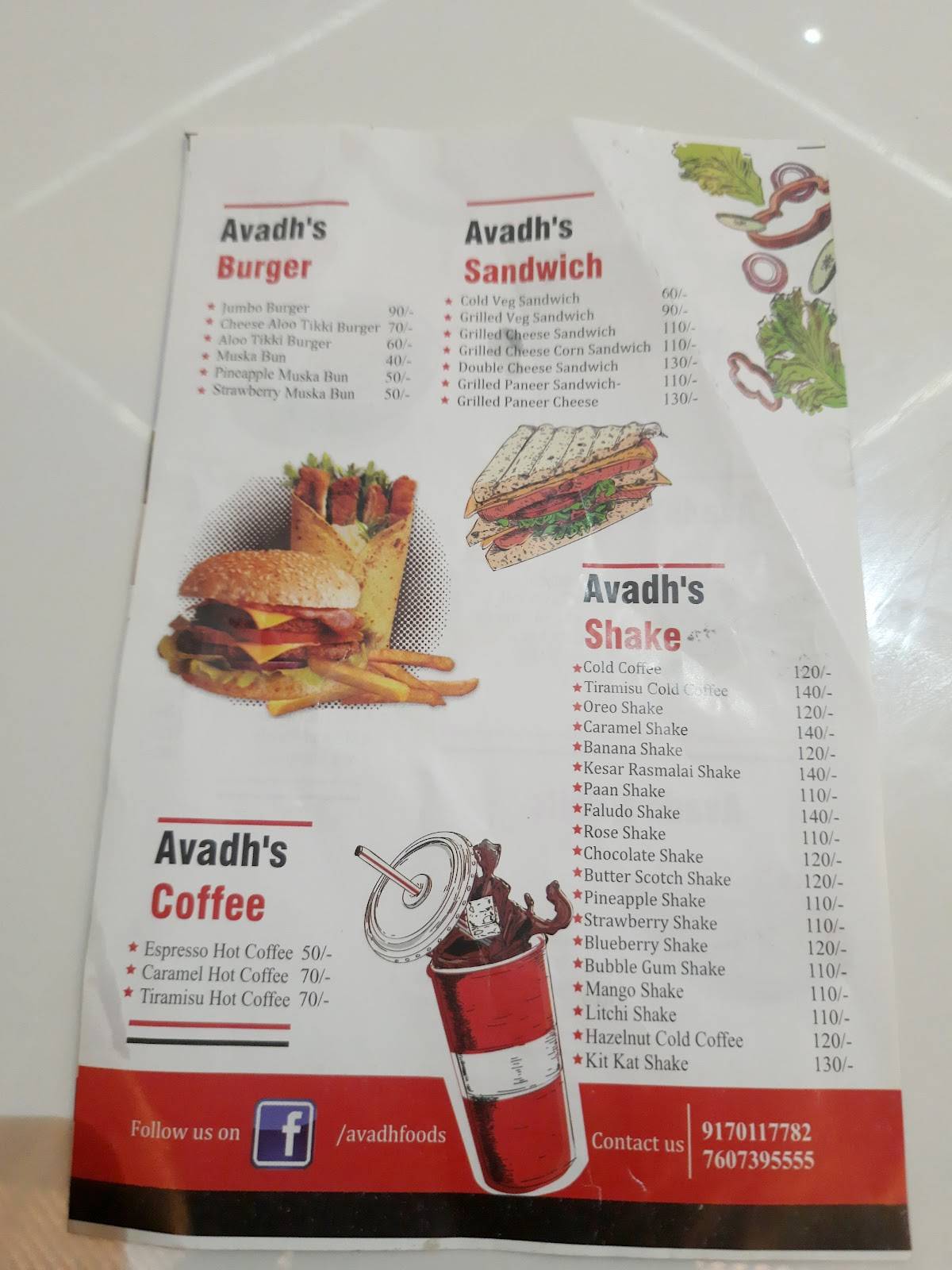 Avadh Foods menu