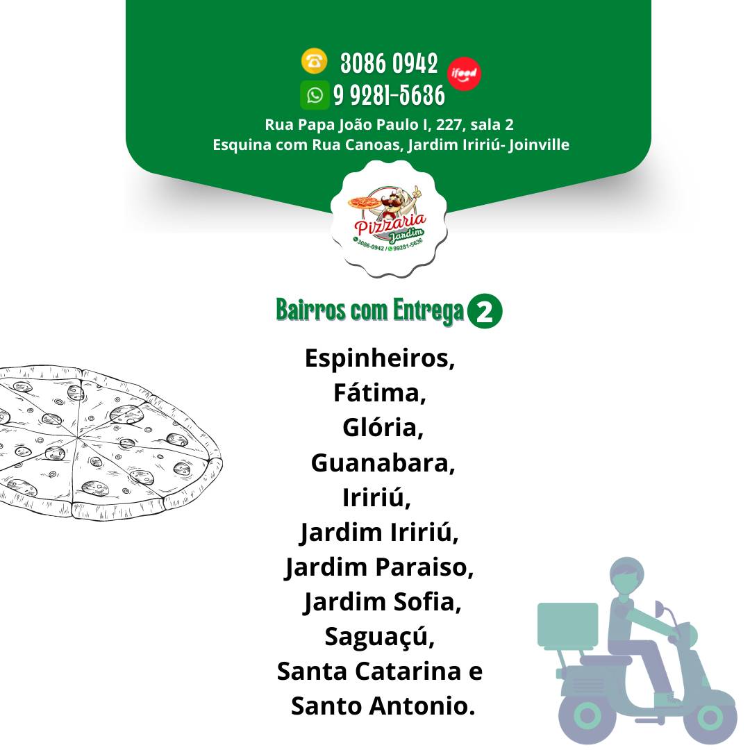 Pizzaria Jardim cardápio