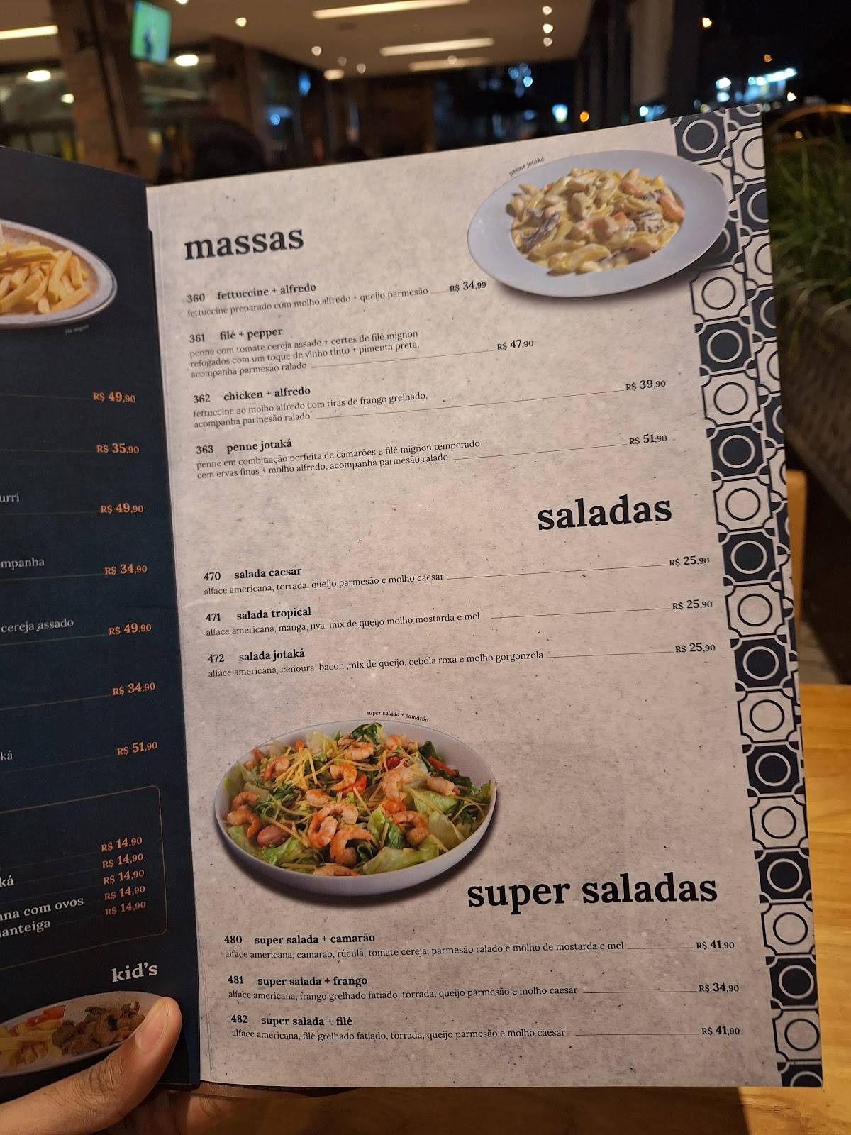 Jotaká cozinha + bar - Taguatinga cardápio