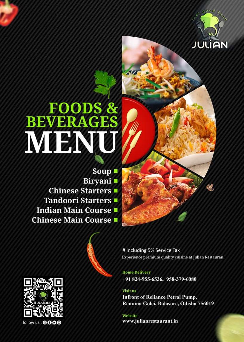 Julian Restaurant menu