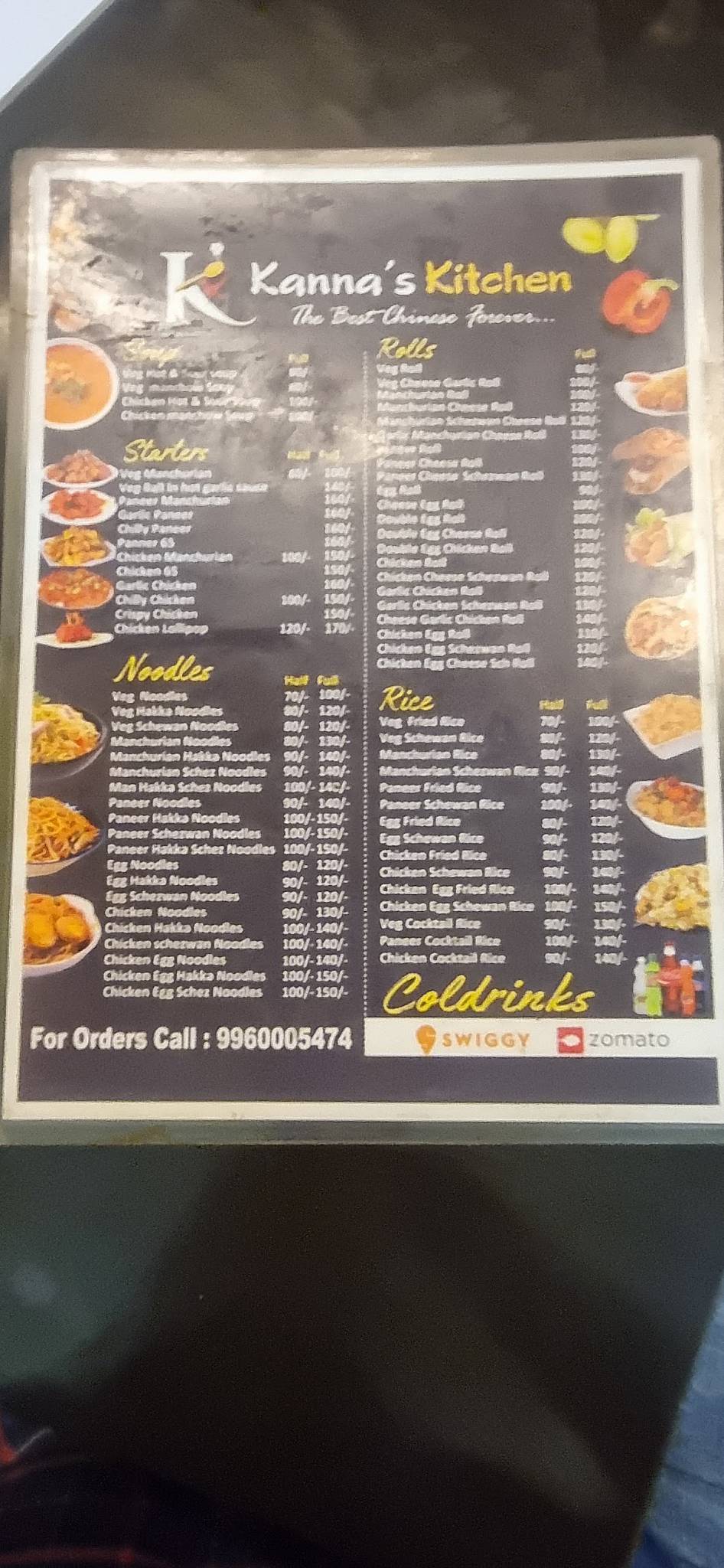 KANNA'S KITCHEN menu