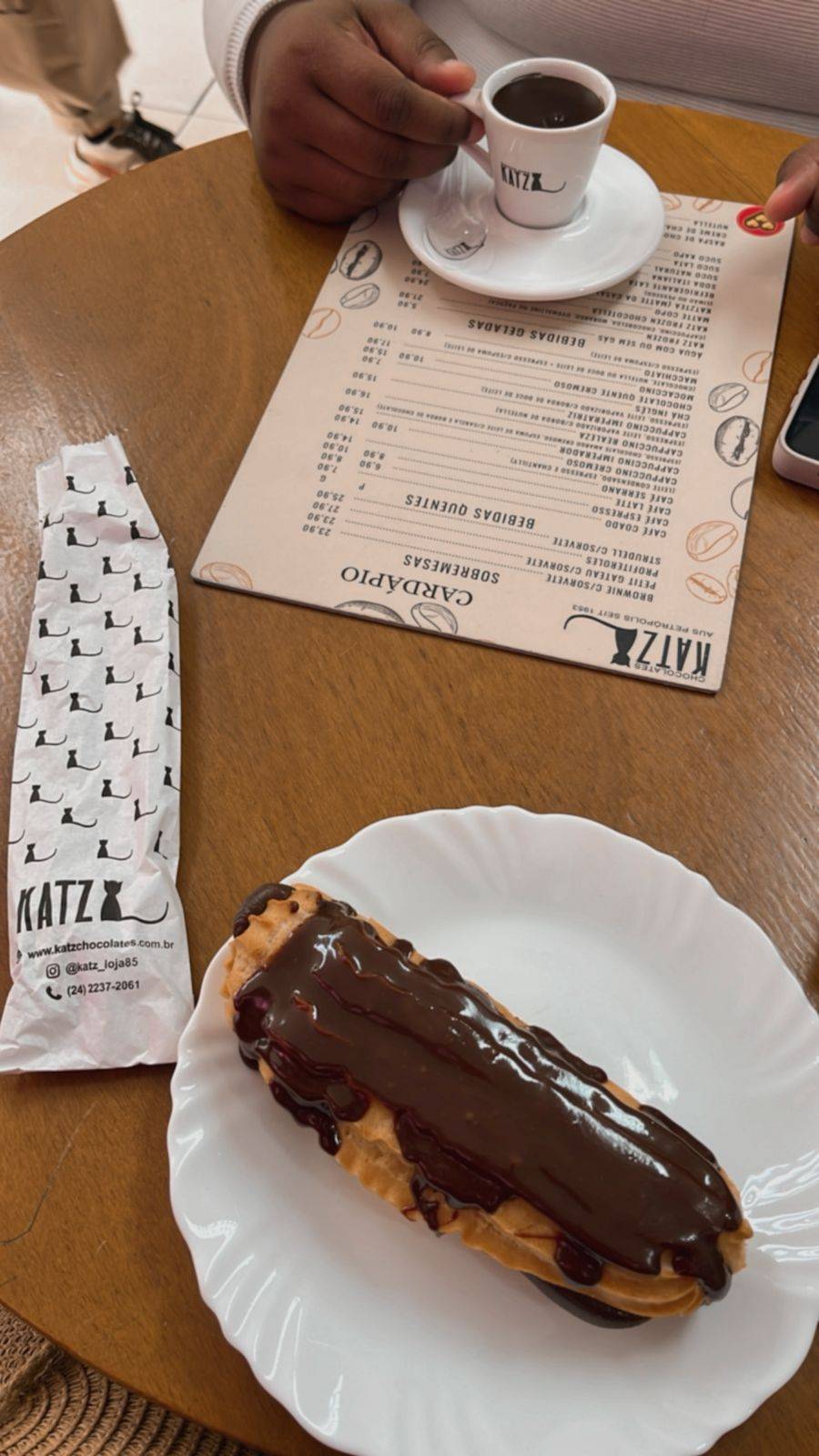 KATZ CHOCOLATES CRISTAL cardápio