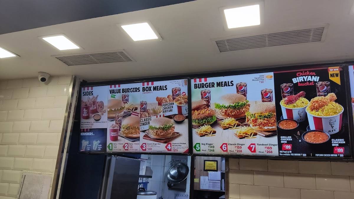 KFC menu