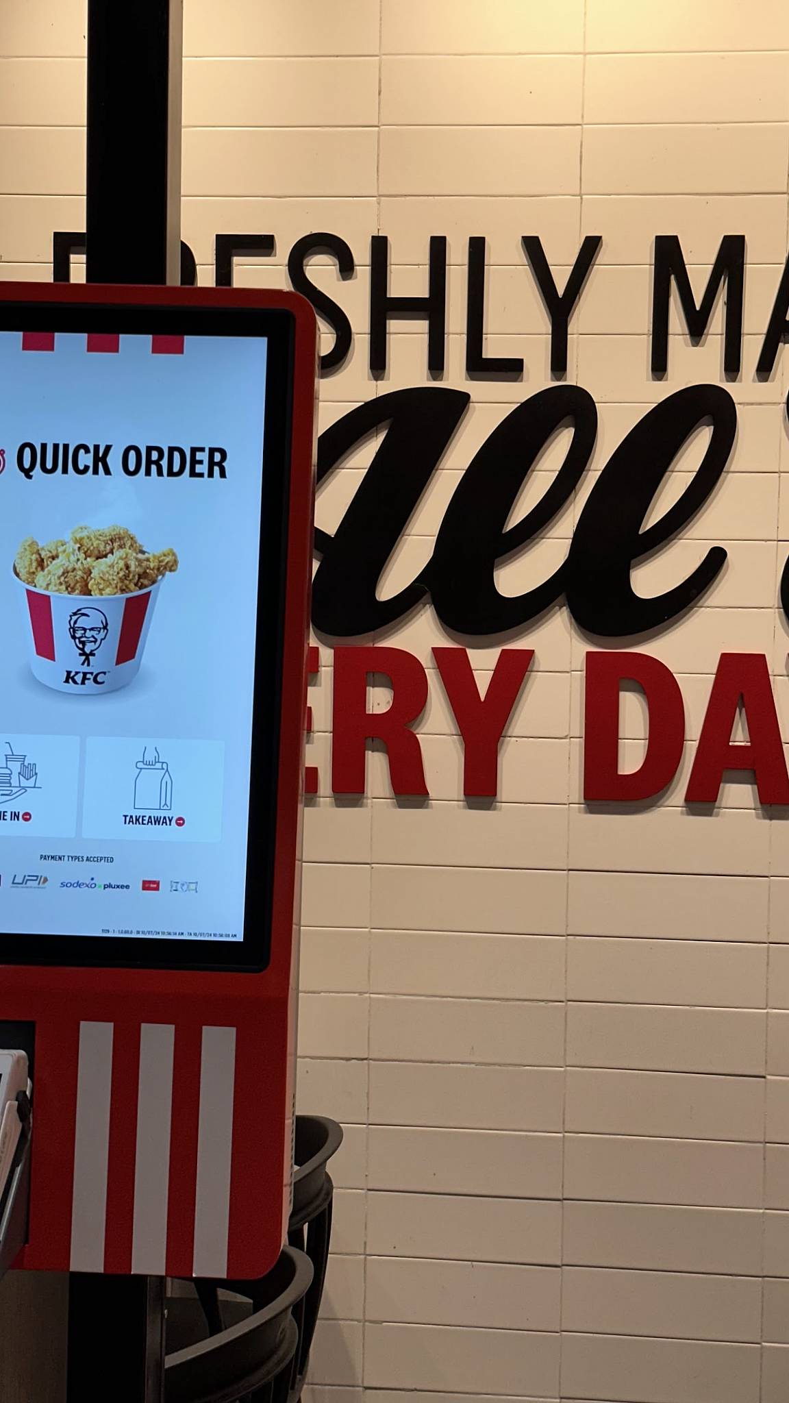 KFC menu