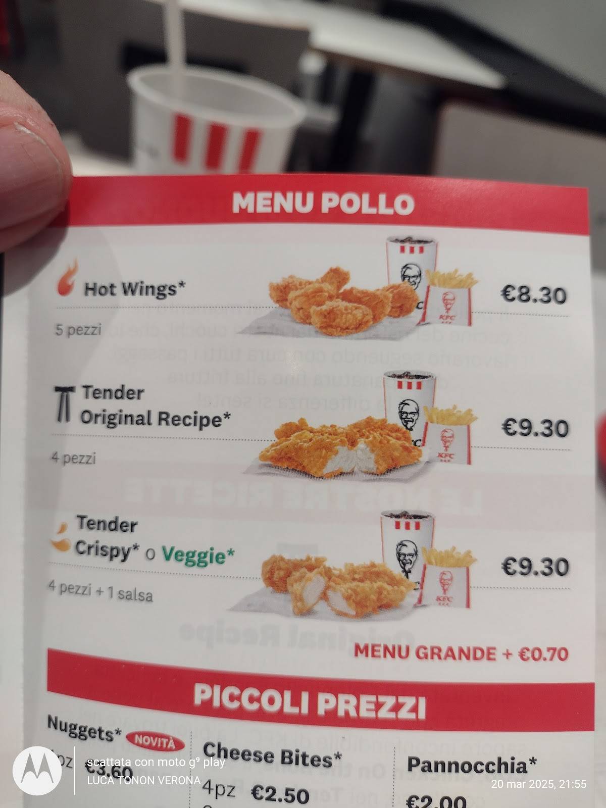 Menu di KFC 