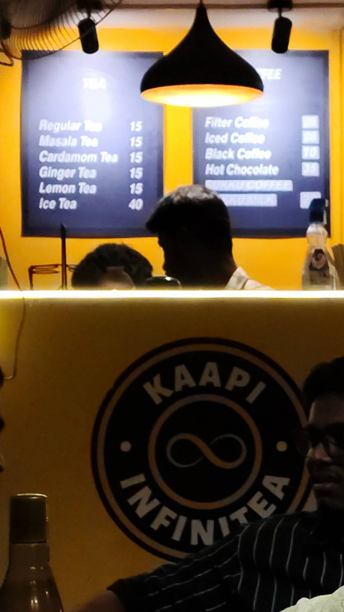 Kaapi infinitea menu