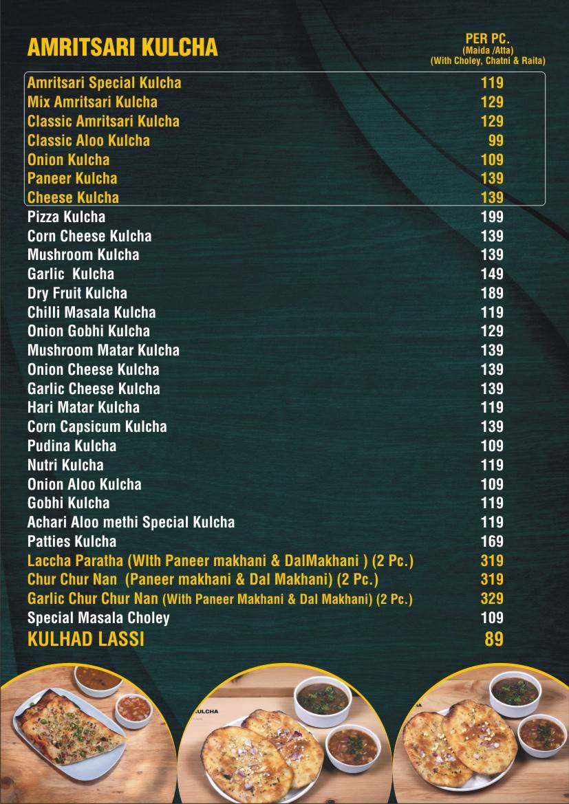 Kake Da Kulcha menu