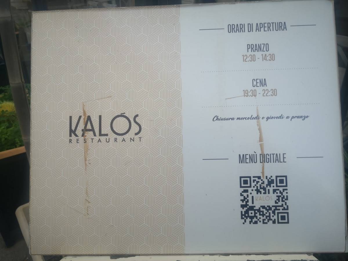 Menu di Kalós Restaurant 