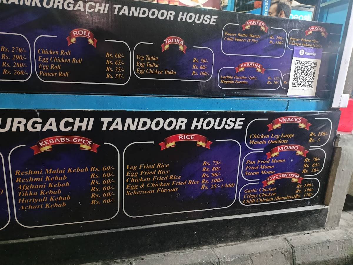 Kankurgachi Tandoor House menu